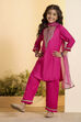Pink Yoke Design A-Line Kurta Set image number 7