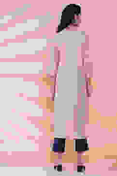 Peach Cotton Straight Kurta image number 5