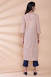 Blue Cotton Straight Printed Kurta image number 5