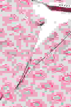 Off White & Pink Cotton Printed Sleepwear image number 1