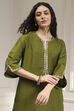 Indigo Blue Dyed Straight Kurta Set image number 1