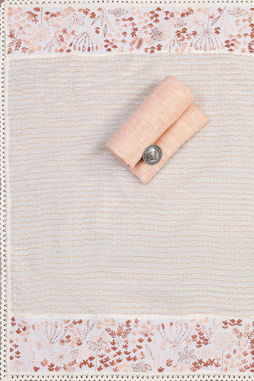 Peach Cotton Unstitched Suit Set image number 2