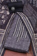 Grey Chanderi Blend Printed Unstitched Suit Set image number 0