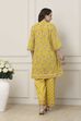 Yellow Cotton Kalidar Suit Set image number 5