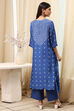 Blue Shantoon Asymmetric Suit Set image number 4