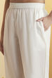 Black & White Printed Cotton Straight Kurta Set image number 2