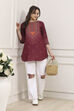 Black Rayon Printed Straight Kurti image number 5
