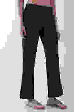 Black Rayon Spandex Flared Pants image number 3