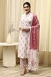 Blue Cotton Hand Embroidered Unstitched Suit Set image number 7