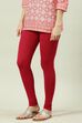 Black Viscose Lycra Solid Leggings image number 2