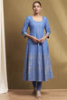 Plum Cotton Printed Anarkali Suit Set image number 6