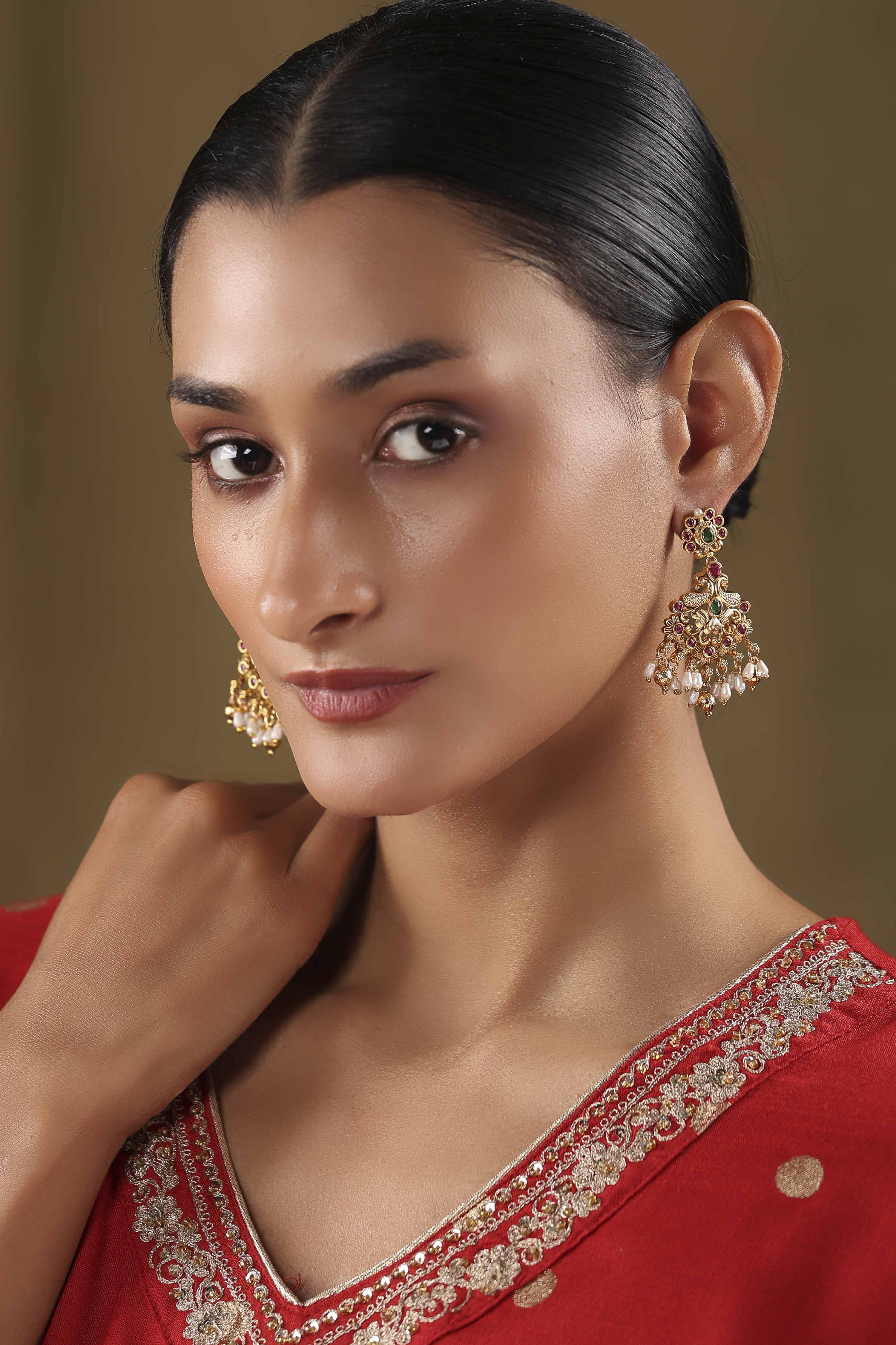 Multi Brass Drop & Danglers image number 3