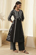 Off-White Pure Cotton Printed A-line Kurta Set image number 5
