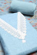 Salmon Pink Linen Digital Print Unstitched Suit Set image number 4