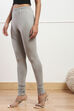 Camel Cotton Blend Solid Churidar image number 2