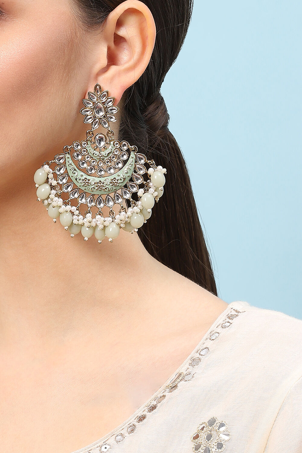 Light Grey Alloy Earrings image number 1