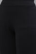 Navy Straight Poly Viscose Leggings image number 1