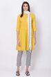 Mustard Straight Kurta Slim Pants Suit Set image number 0