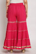 Blue Cotton Sharara Pants image number 5
