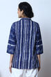 Indigo Cotton Shirt Printed Kurti image number 7