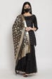 Green Poly Metallic Sharara Kurta Garara Suit Set image number 0