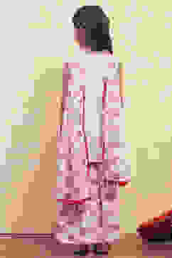 Red and White Cotton Schiffli Straight Suit Set image number 4