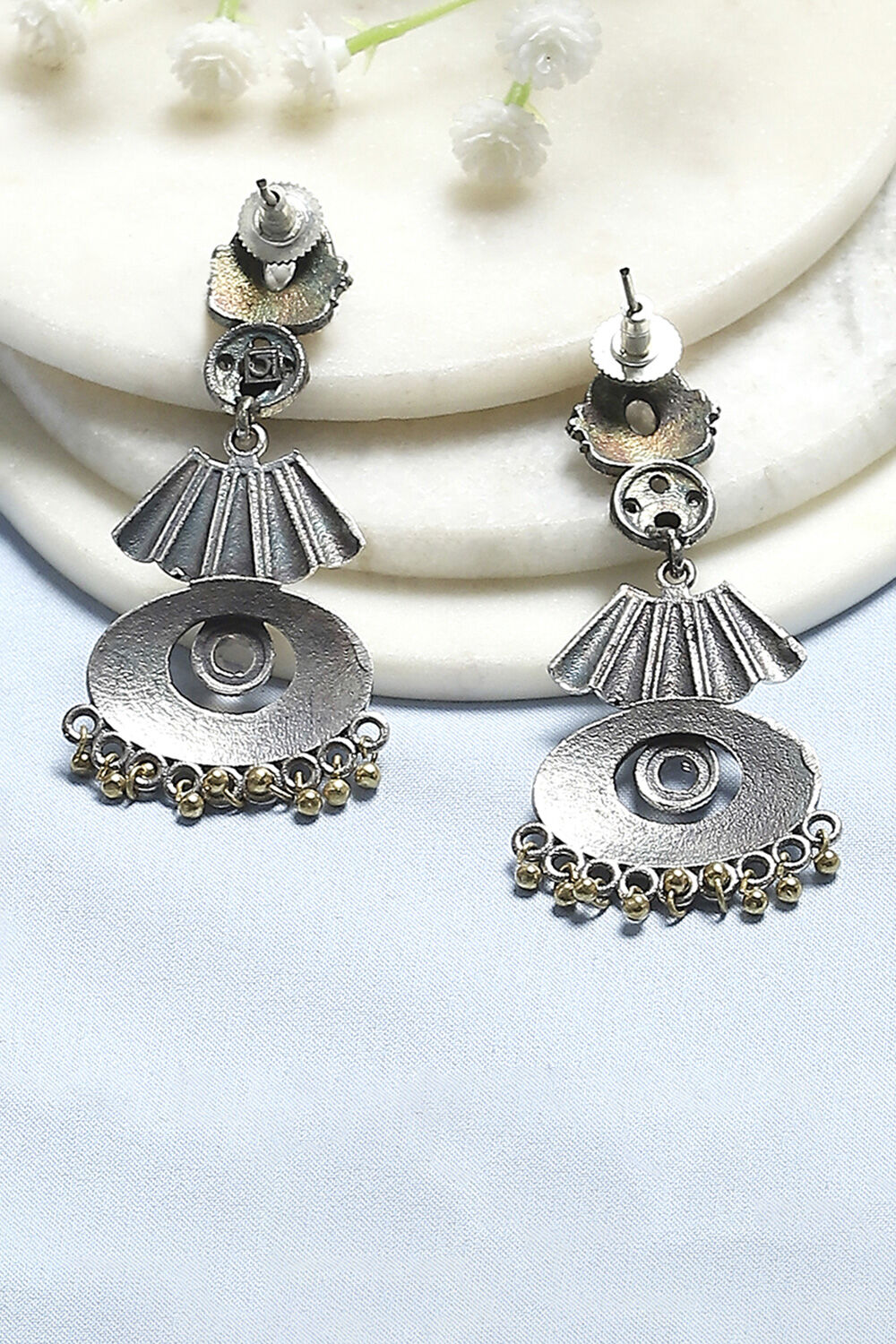 Oxidised Gold Brass Drop & Danglers image number 2