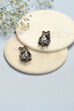 Oxidised White Brass Earrings image number 2