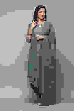 Peacock Green Rayon Straight Kurta Salwar Suit Set image number 7