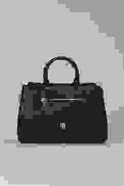 Black PU Satchel image number 1