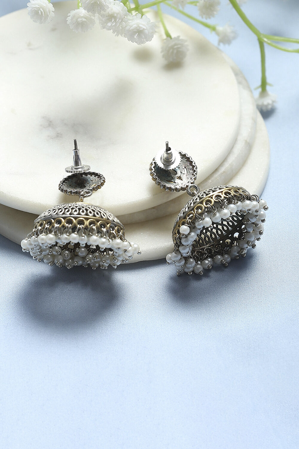 Oxidised Gold Brass Jhumka image number 2