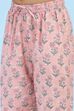 Peach Cotton Printed Gathered Suit Set image number 2