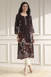 Berry Maroon Printed Straight Kurta image number 0