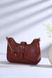 Maroon PU Shoulder Bag image number 0