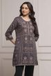 Brown Blended Printed Kurta image number 4