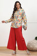 Navy Blue Viscose Solid Straight Palazzos image number 0