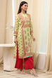 Green Printed Straight Kurta image number 4