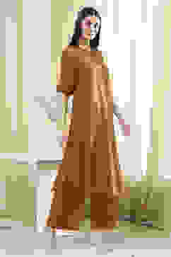 Brown Solid Straight Kurta Set image number 5