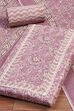 Blue Cotton Unstitched Suit Set image number 1
