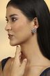 Peach Gold Plated Brass Floral Studs image number 1