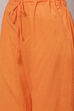 Orange Cotton Straight Kurta Palazzo Suit Set image number 3