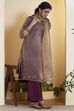 Purple Viscose Blend Straight Fusion Set