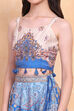 Electric Blue Viscose Blend Lehenga Set image number 1