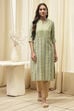 Green Poly Viscose Straight Printed Kurta image number 5