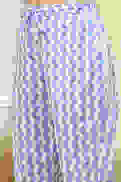 White and Blue Cotton Screen Print Unstitched Suit Set image number 3