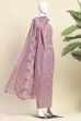 Blue Cotton Unstitched Suit Set image number 4
