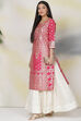 Teal Silk Straight Kurta image number 4