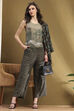 Sage Green Hand-Block Printed Straight Co-ord Set image number 7