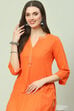 Blue Cotton Solid Kurti image number 3