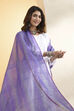 Purple Poly Loom Solid Dupatta image number 0
